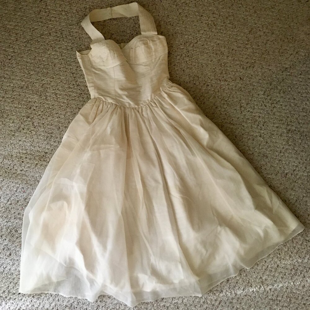 Vintage Tailor Made Thai Silk Formal Dress